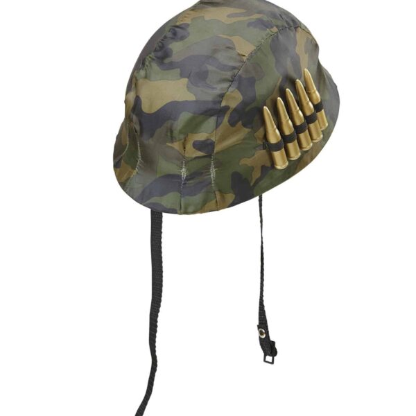 Elmetto da Militare Mimetico con Proiettili