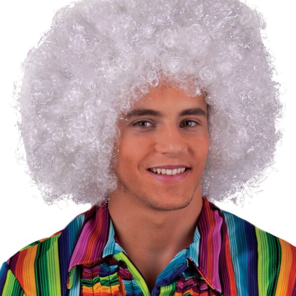 Parrucca Bianco e Argento Maxi Afro