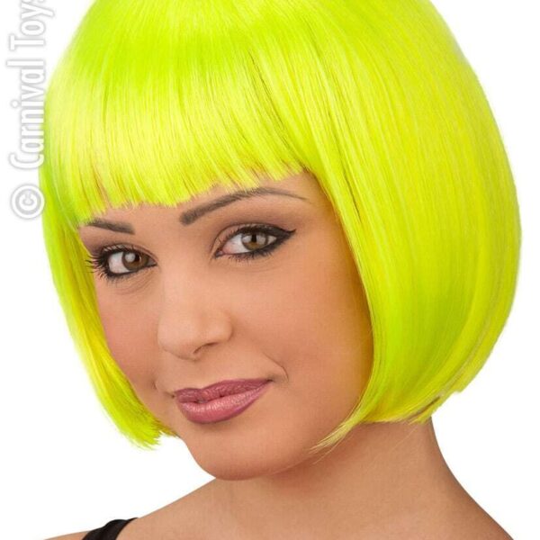 Parrucca a Caschetto Lovely Gialla Fluorescente