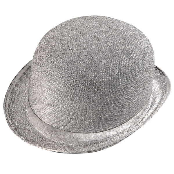 Cappello Bombetta in Lurex Argento