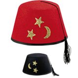 Cappello Fez Arabo Rosso o Nero