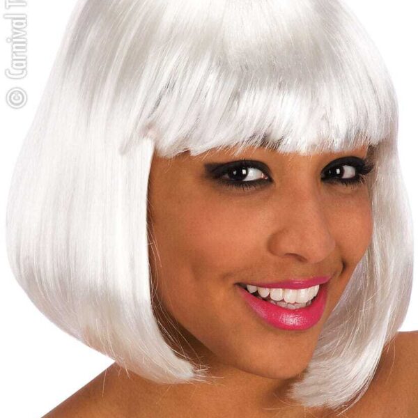 Parrucca da Pin Up a Caschetto Bianca