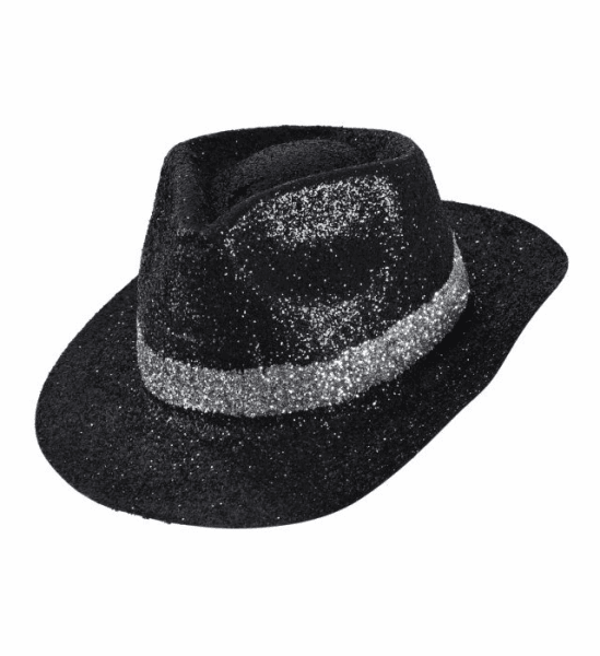 Cappello da Gangster Nero in Plastica