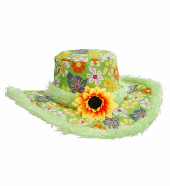 Cappello Ibiza Verde con Girasole
