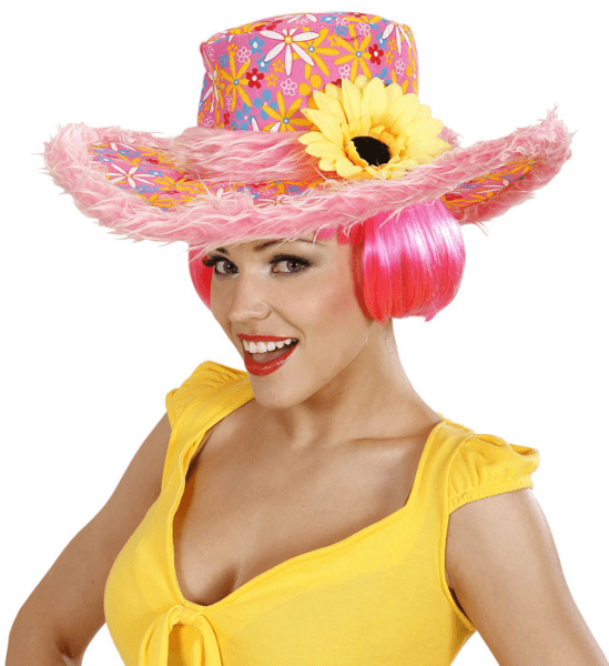 Cappello Ibiza Rosa con Girasole