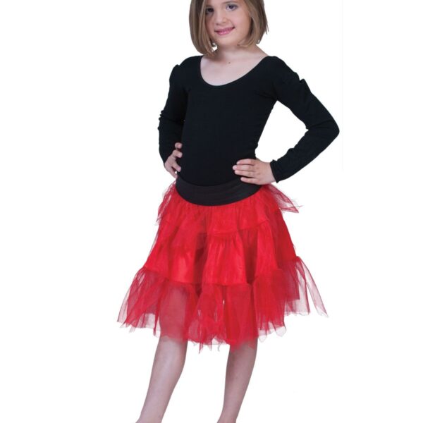Sottogonna in Tessuto e Tulle Rossa