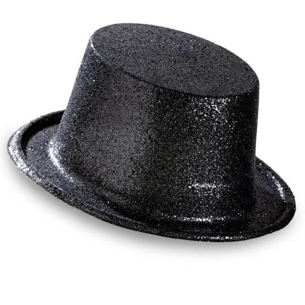 Cappello Cilindro Nero in Plastica