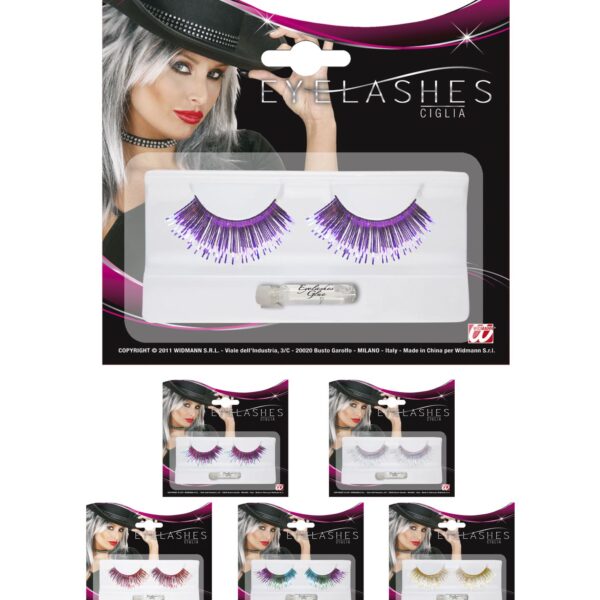 Ciglia Finte Lunghe Metallizzate Colori Assortiti