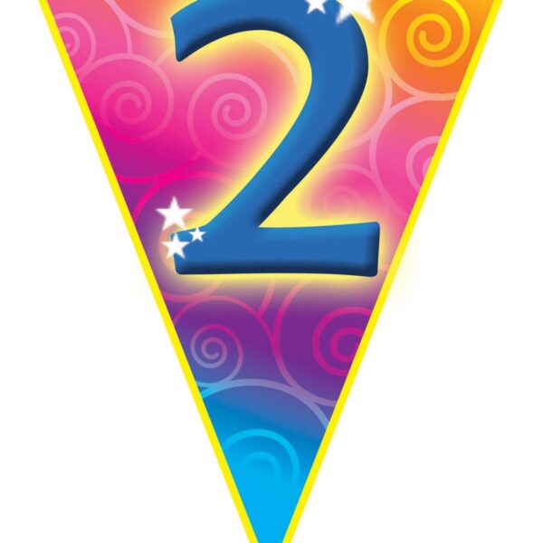 Festone Bandierina Compleanno Numero 2