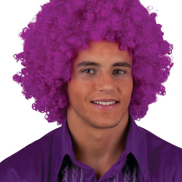 Parrucca Viola Afro Disco