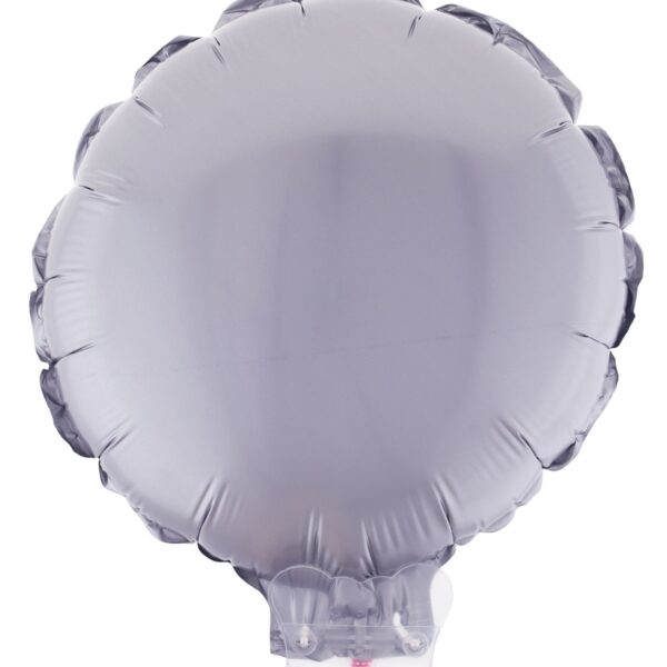 Palloncino in Mylar Tondo con Bastoncino 28 Cm Colori Metallizzati