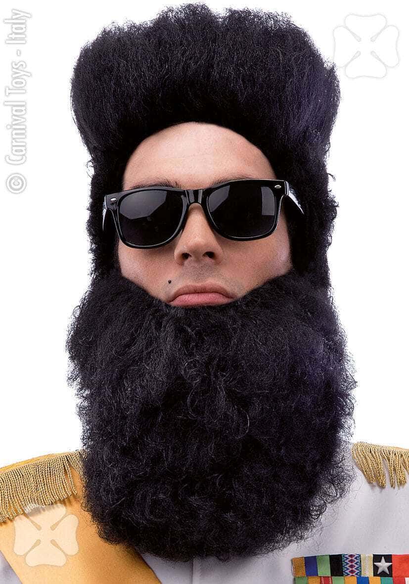 Parrucca Nera e Barba da Dittatore