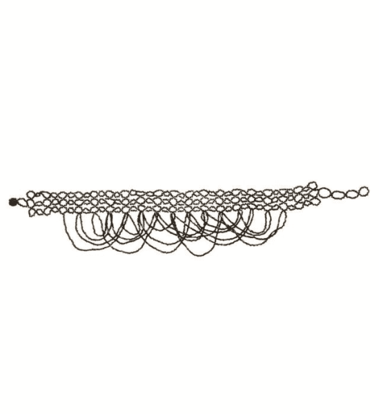 Collana Girocollo con Perline Nere
