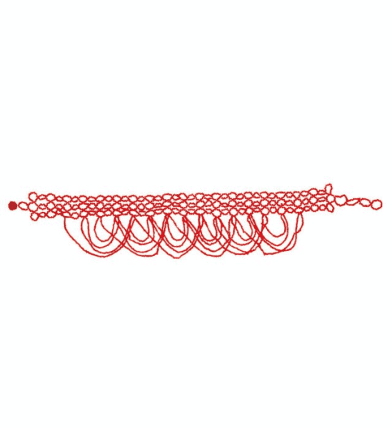Collana Girocollo con Perline Rosse