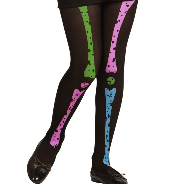 Collant Scheletro Fluorescente da Bambina