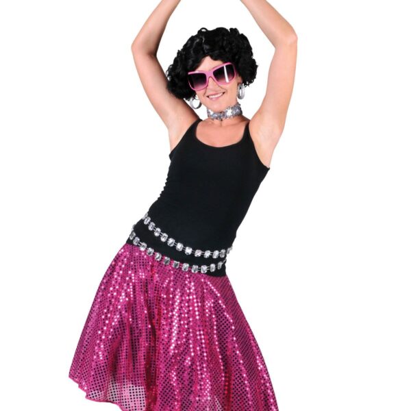 Gonna Rosa con Paillettes Disco