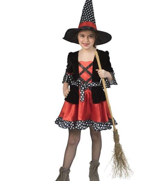 Costume da Strega Nero e Rosso