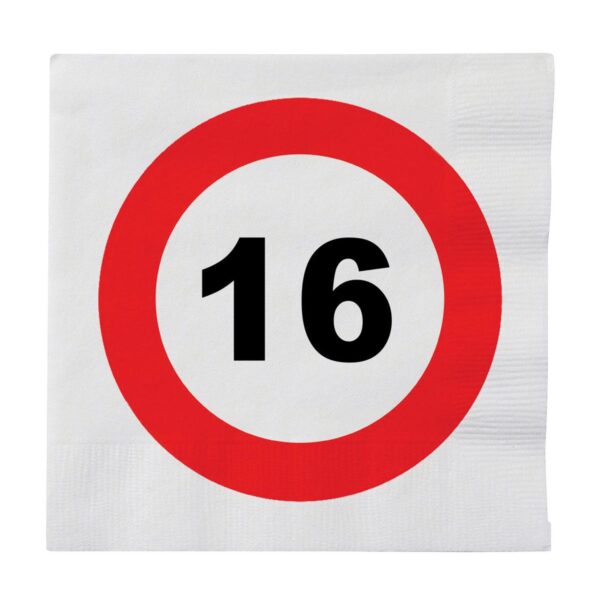 Tovaglioli con Numero Limite 16