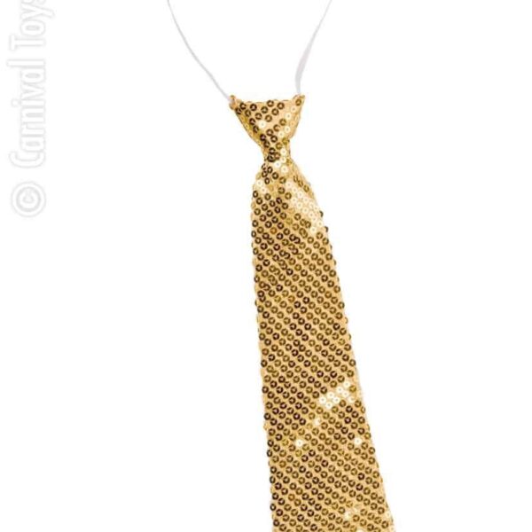 Cravatta Oro in Raso e Paillettes