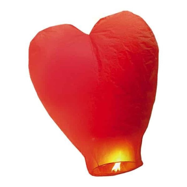 Lanterna dei Cieli Cuore Rosso