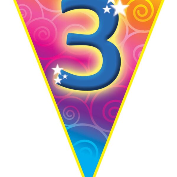Festone Bandierina Compleanno Numero 3