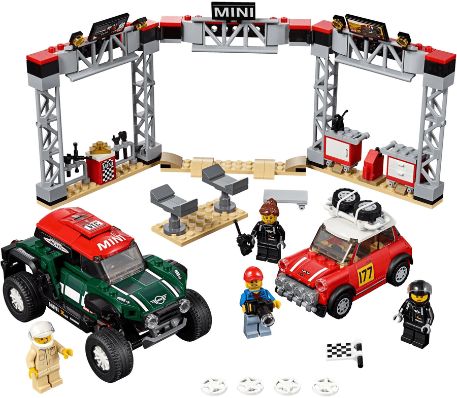Lego Speed 1967 Mini Cooper S Rally e 2018 MINI John Cooper Works Buggy
