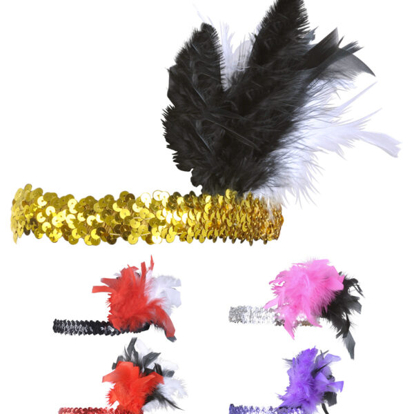 Fascia in Paillettes con Marabù Colori Assortiti