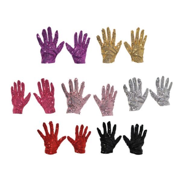 Guanti in Paillettes Colori Assortiti