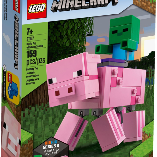 Lego Minecraft Maxi Figure Maiale e Baby Zombie