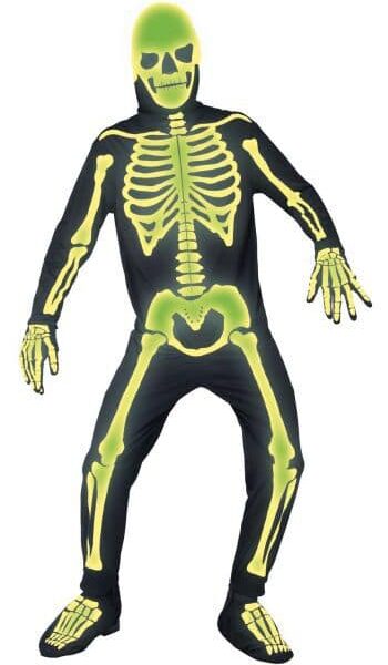Costume da Scheletro Fluorescente