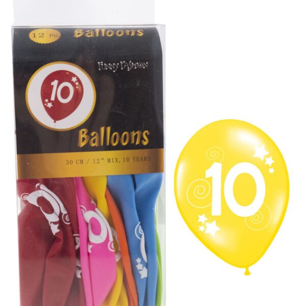 Palloncini in Lattice con Numero 10