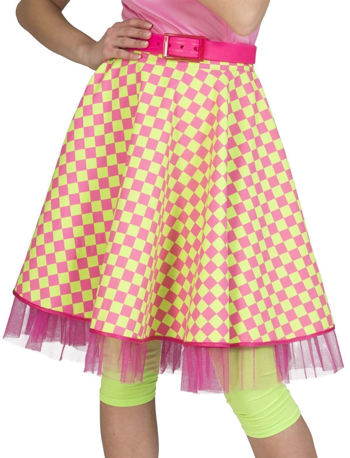 Gonna Verde e Fucsia Rock 'n' Roll