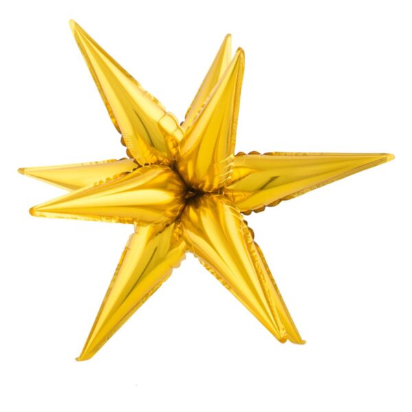 Palloncino Mylar Stella Tridimensionale Oro