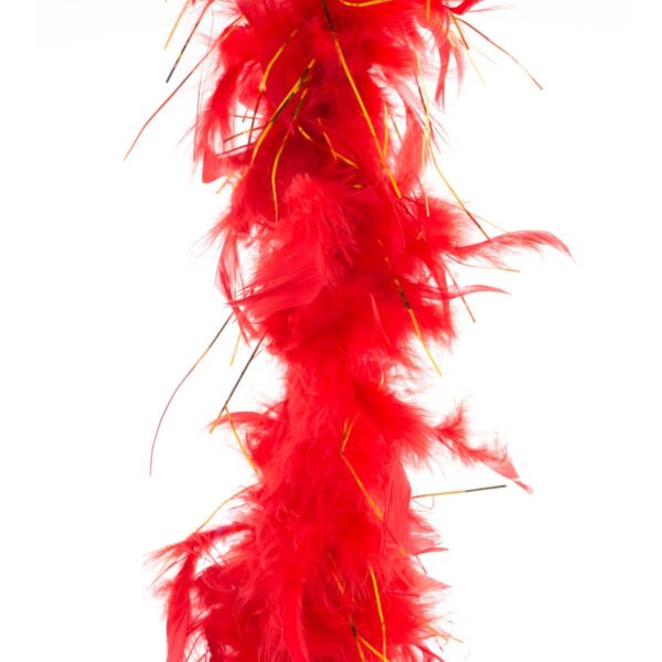 Boa Rosso e FIli di Lamè Oro