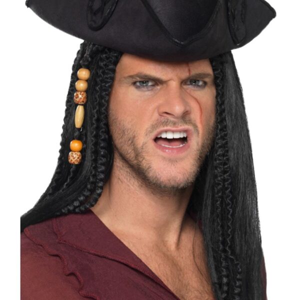 Cappello Tricorno Nero da Pirata