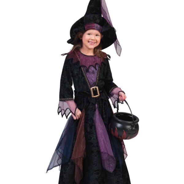 Costume da Strega Nero e Viola