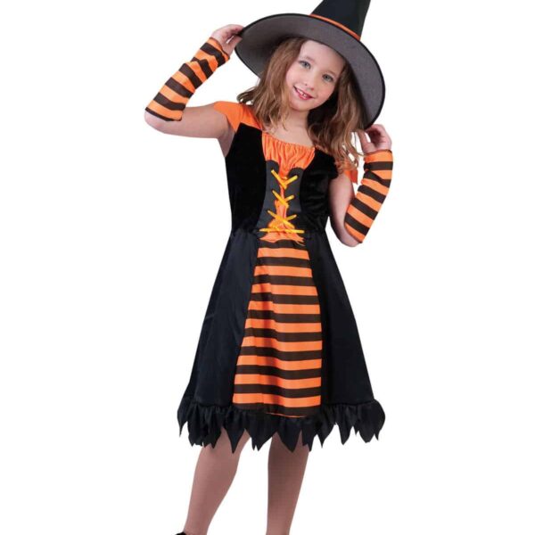 Costume da Strega Nero e Arancione