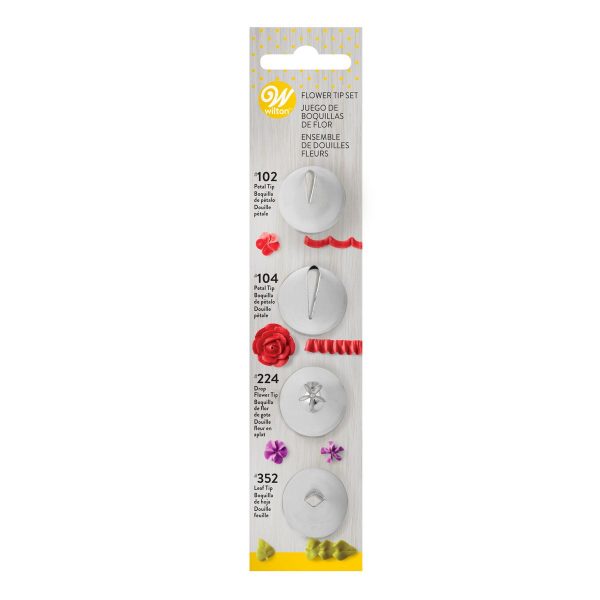 Wilton Set Beccucci Decorativi Fiore 102, 104, 224, 352