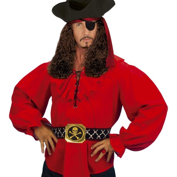 Camicia da Uomo Pirata Rossa