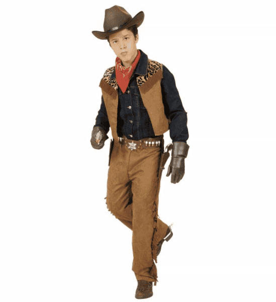 Costume Reversibile da Cowboy e Indiano