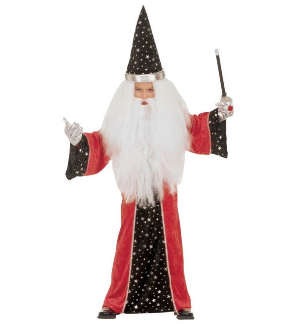 Wicked Costumes - Costume da mago per bambini, con mantello nero Wicked Costumes - Costume da mago per bambini, con mantello nero