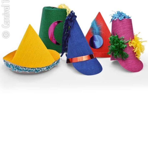 Cappellini in Carta Crespa Colori Assortiti