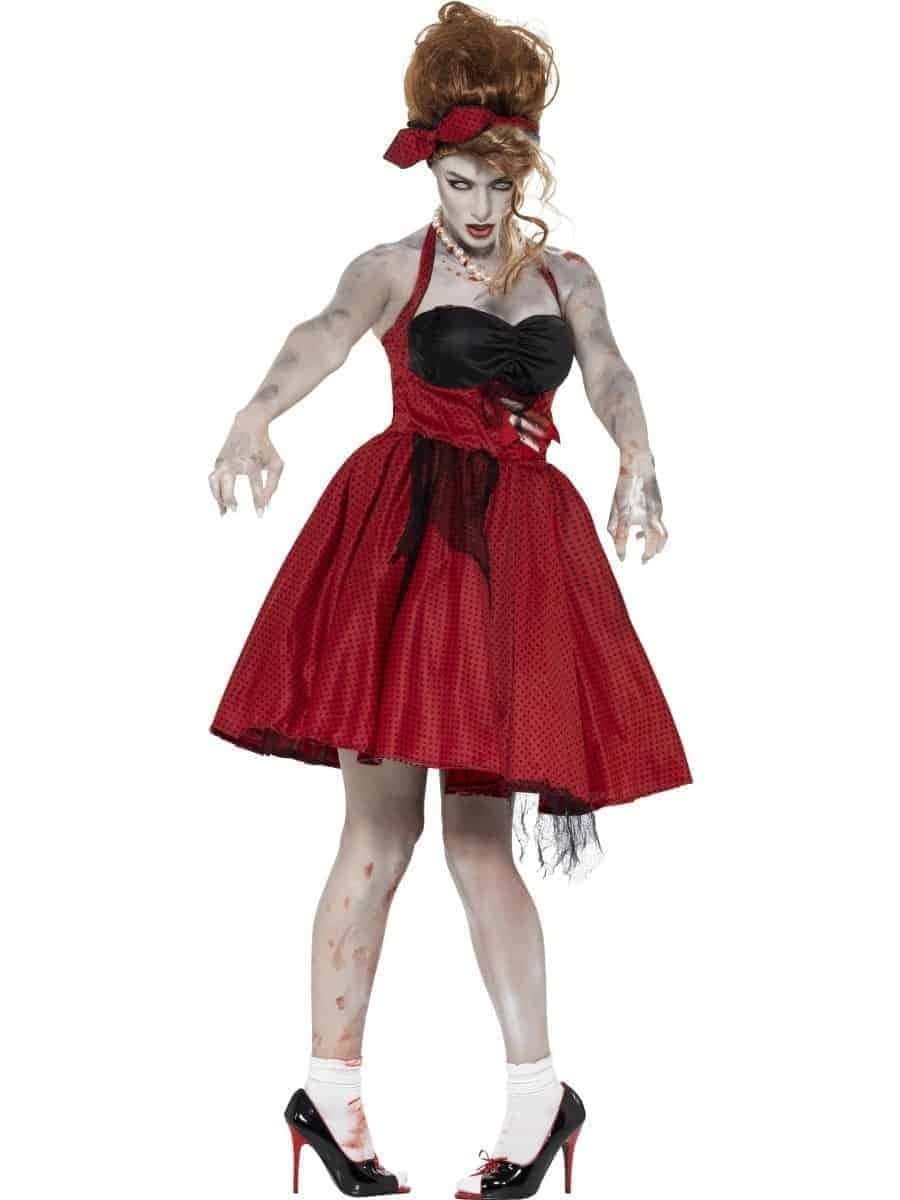 Costume da Ragazza Rockabilly Zombie