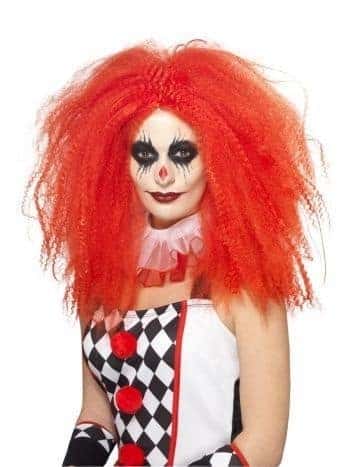 Parrucca Rossa Arricciata Lunga da Clown