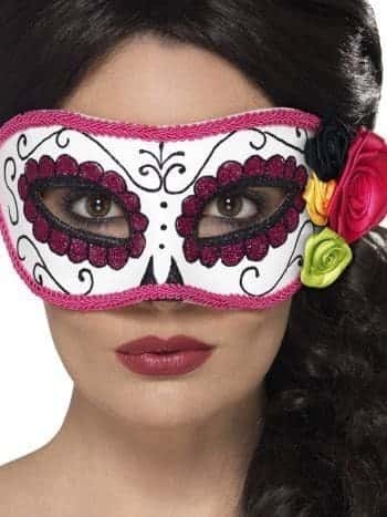 Maschera da Teschio Messicano Rosa