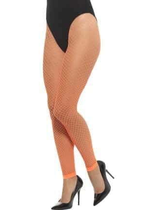 Leggings a Rete Arancione Fluorescenti
