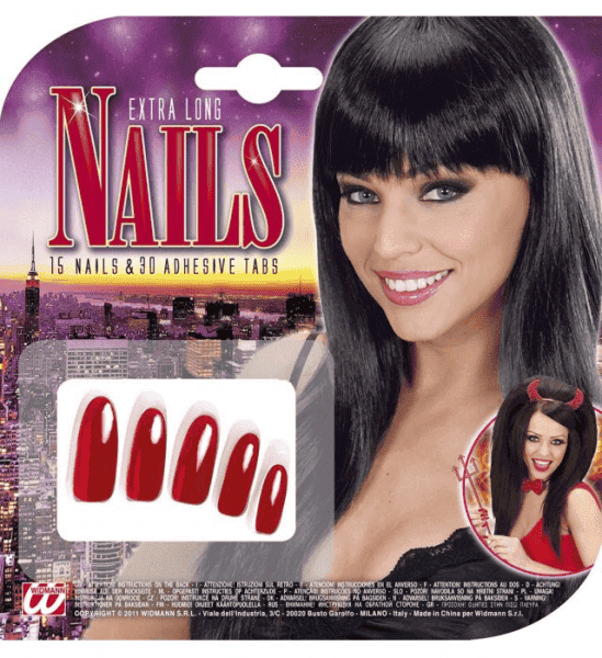 Unghie Extra lunghe rosse