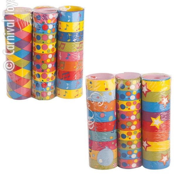 Set da Tre Stelle Filanti Colori Assortiti