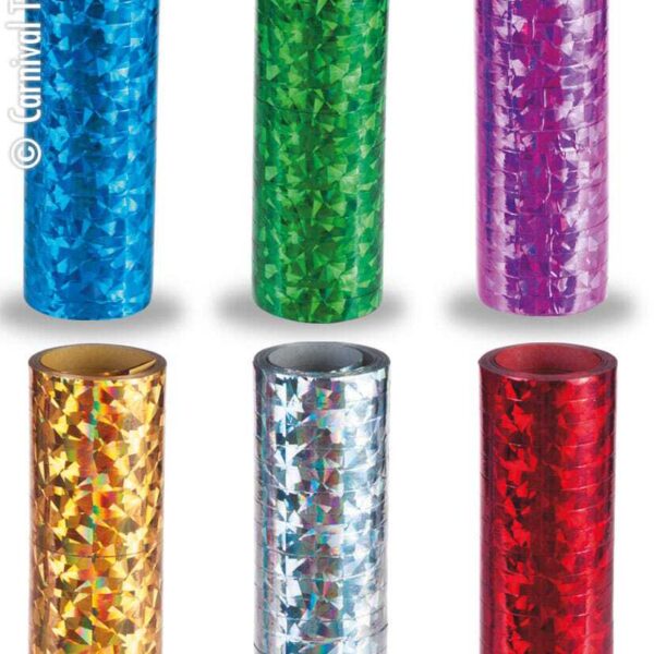 Set da Sei Stelle Filanti Colori Assortiti Metallizzate Olografiche