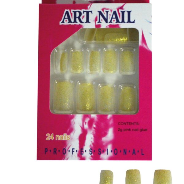 Unghie Finte Oro Glitter